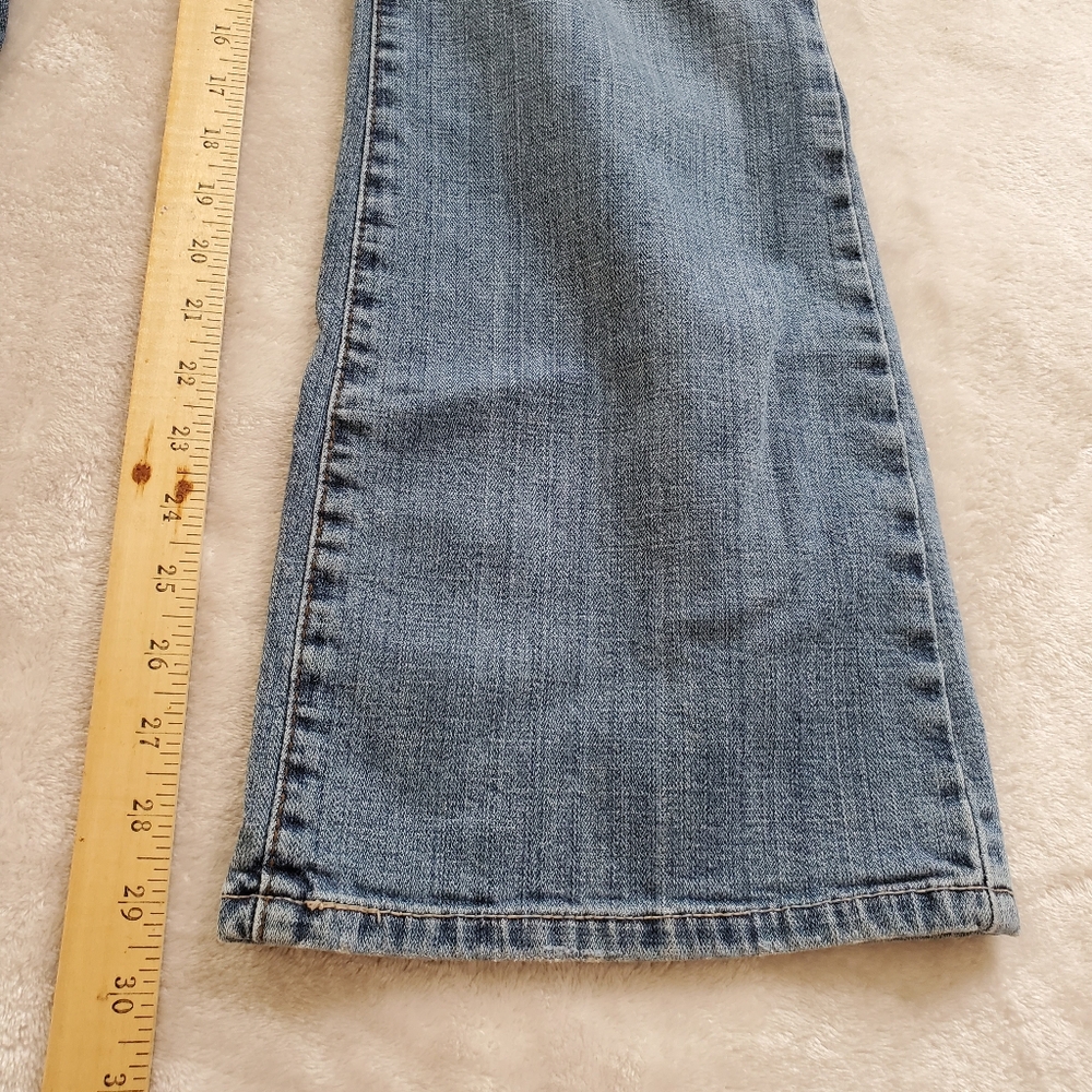 Levis 542 Flare Jeans Womens 16 W Blue Denim Flap Pocket - Picture 14 of 15